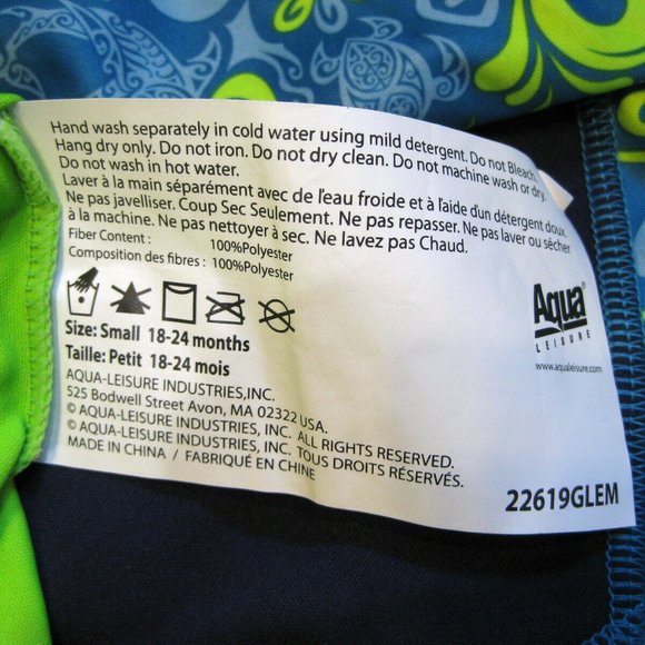 Aqua Leisure NWOT Smart Beach Gear Kids Swim Tee18 - Picture 9 of 9
